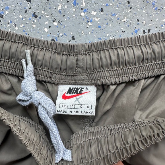 Nike Mens Track Pants Large Khaki Brown Vintage 90s Streetwear Casual - Picture 3 of 6